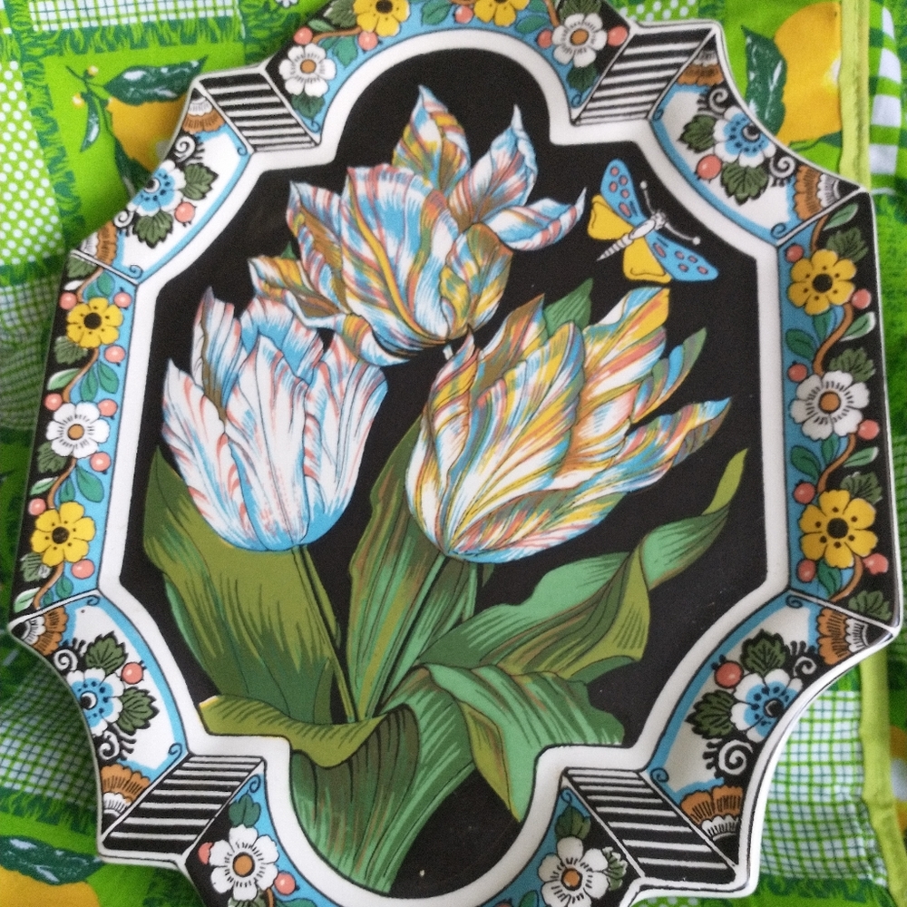 VINTAGE DELFTS JASMIJN HOLLAND BEAUTIFUL WALL TRAY DECOR